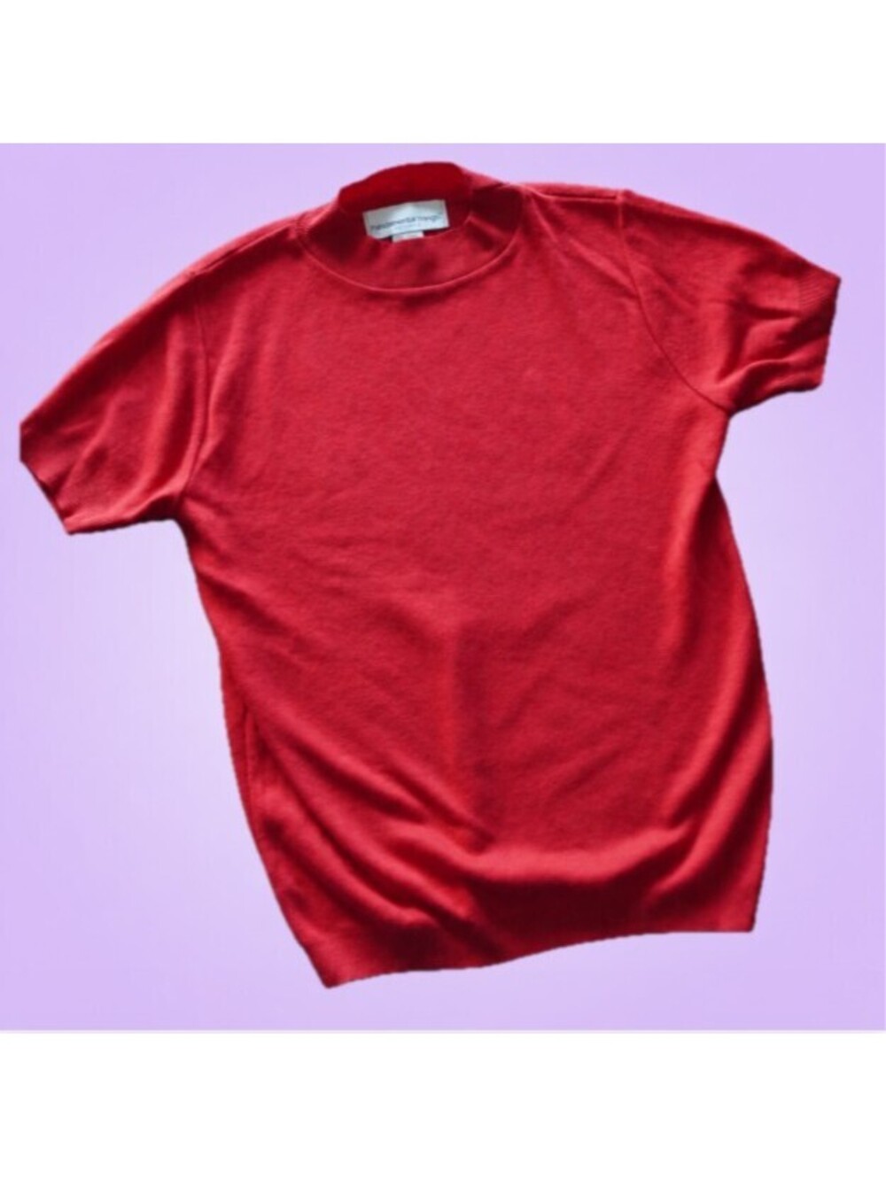 Fundamental Things Red Short Sleeve Crew Neck Sweater | Petite Small